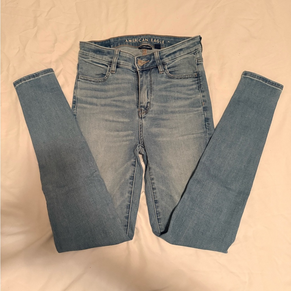American Eagle Outfitters High Rise Light Blue Jeans